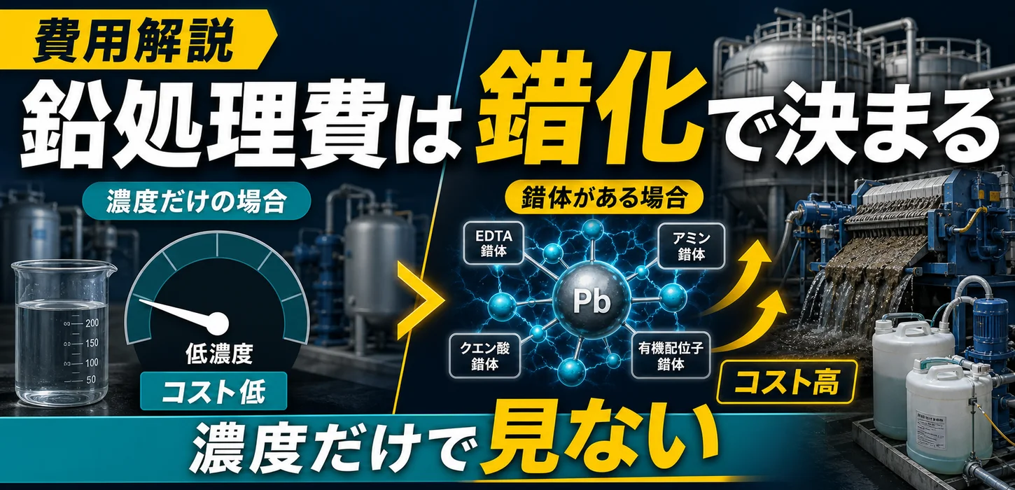 鉛が含まれた排水処理コスト