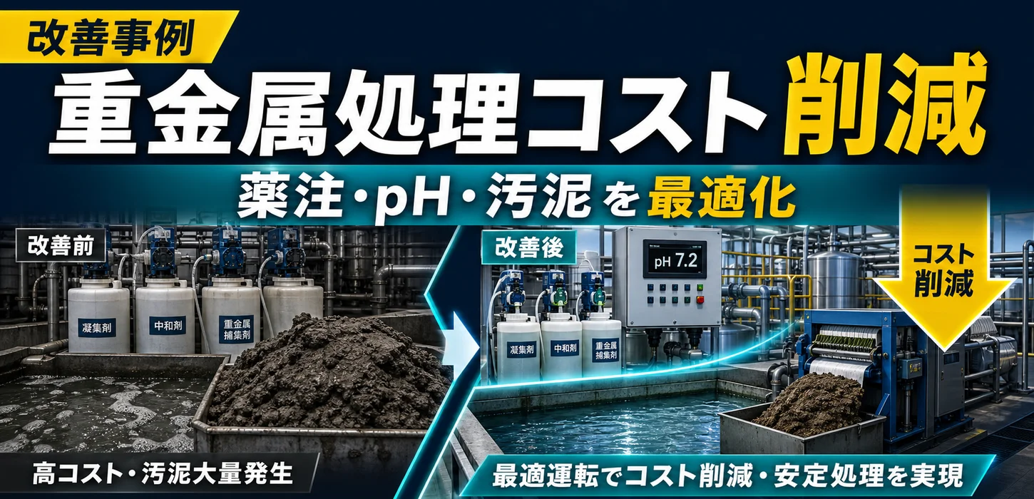 排水処理コストはここまで下がる：重金属処理の最適化事例