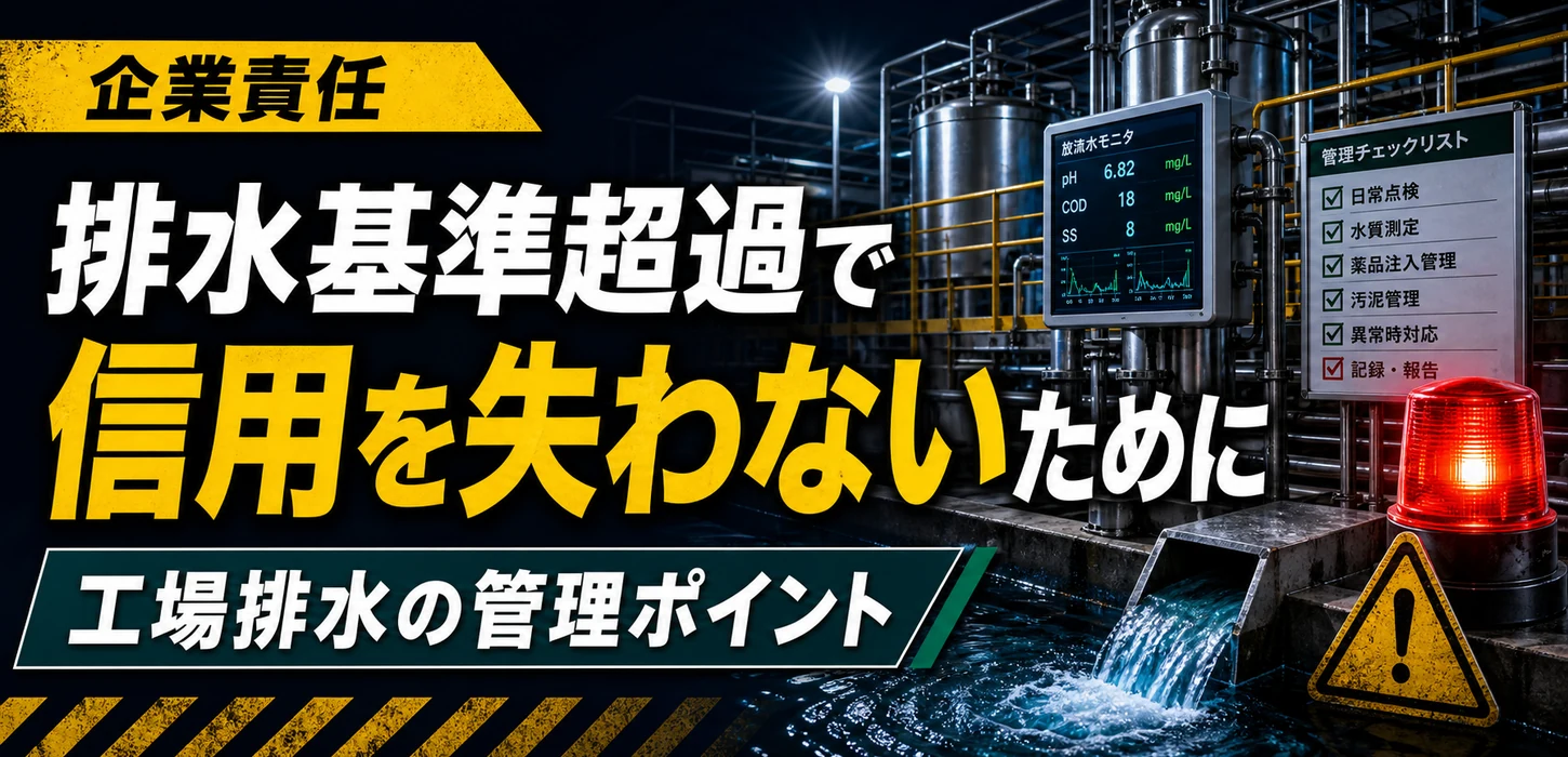 排水基準を超過するとどうなる？工場排水の企業責任と信用リスク サムネイル