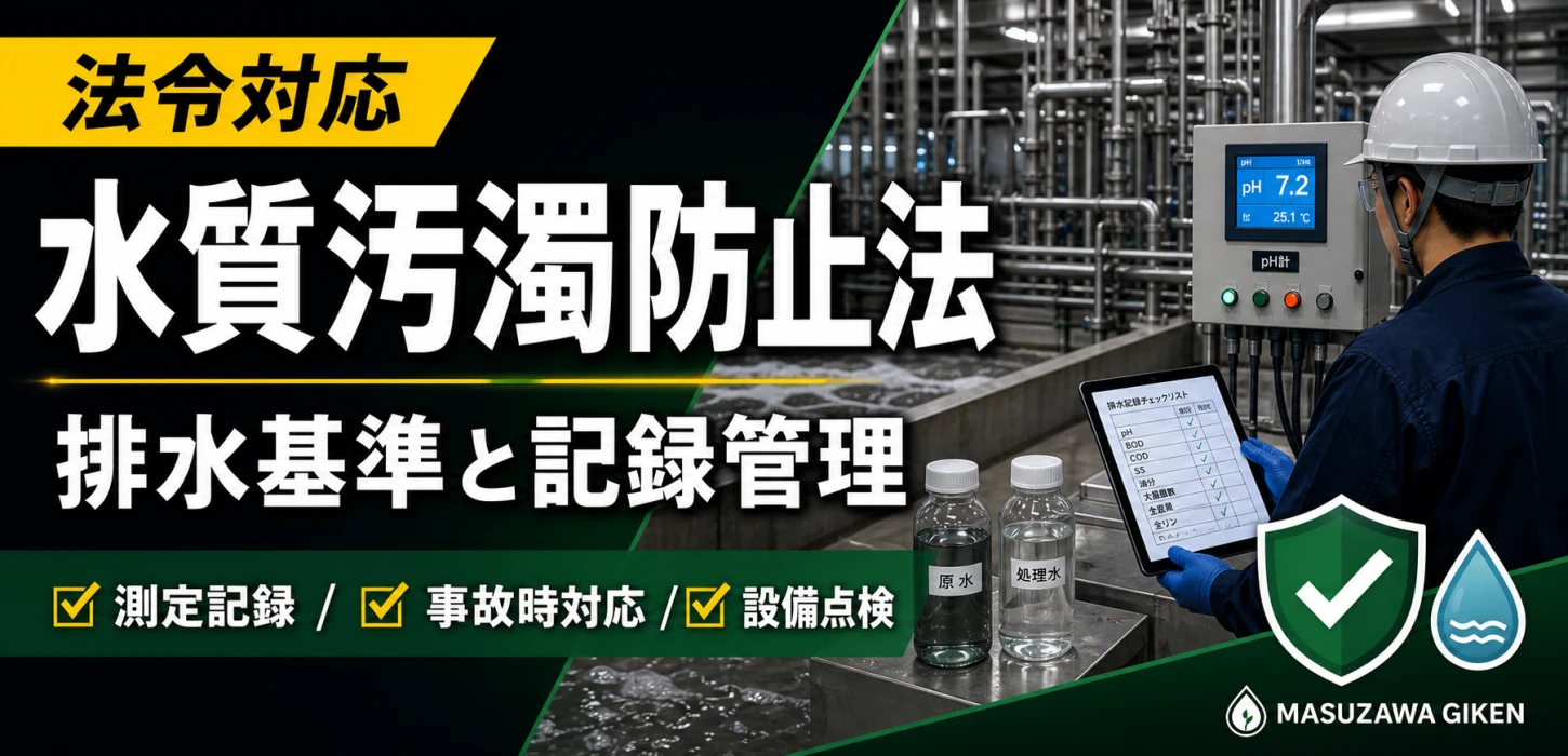 水質汚濁防止法と工場排水処理の基本