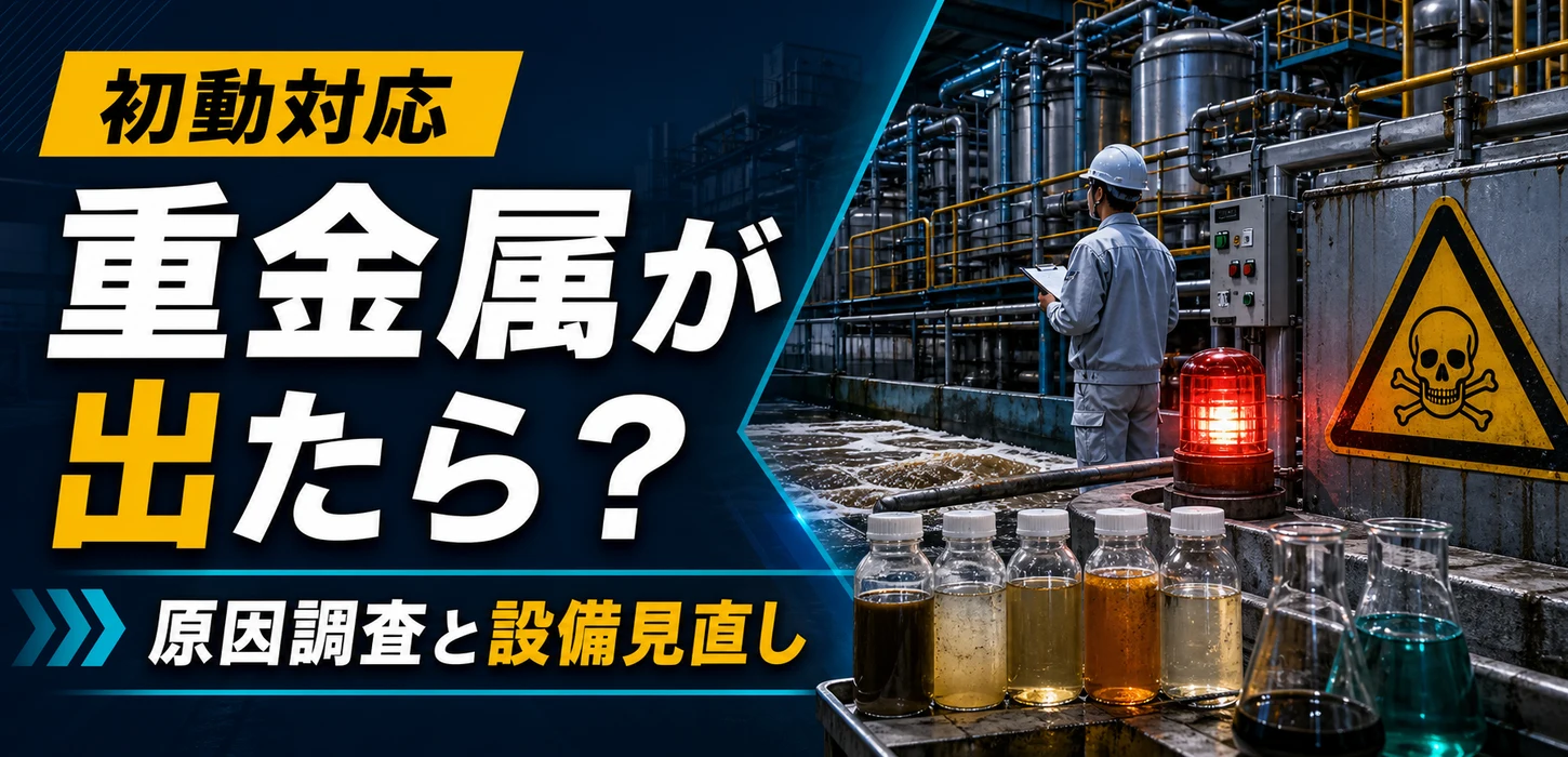 工場排水で重金属が検出された時の対処法：初動対応から設備見直しまで サムネイル