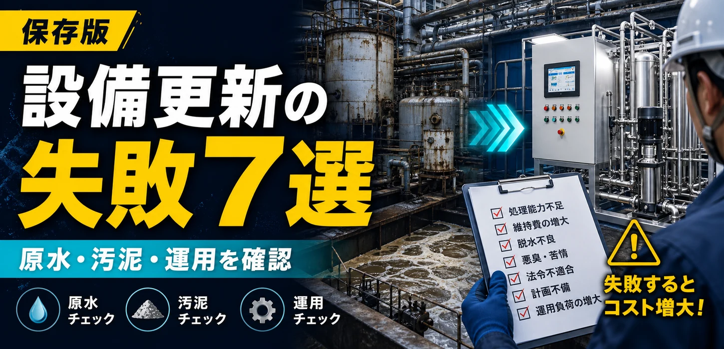 排水処理設備の更新で失敗する会社の共通点：更新前に確認すべき7項目