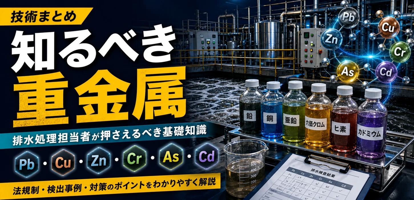 排水処理担当者が知っておくべき重金属：鉛・銅・亜鉛・クロム・ヒ素・カドミウムの基礎