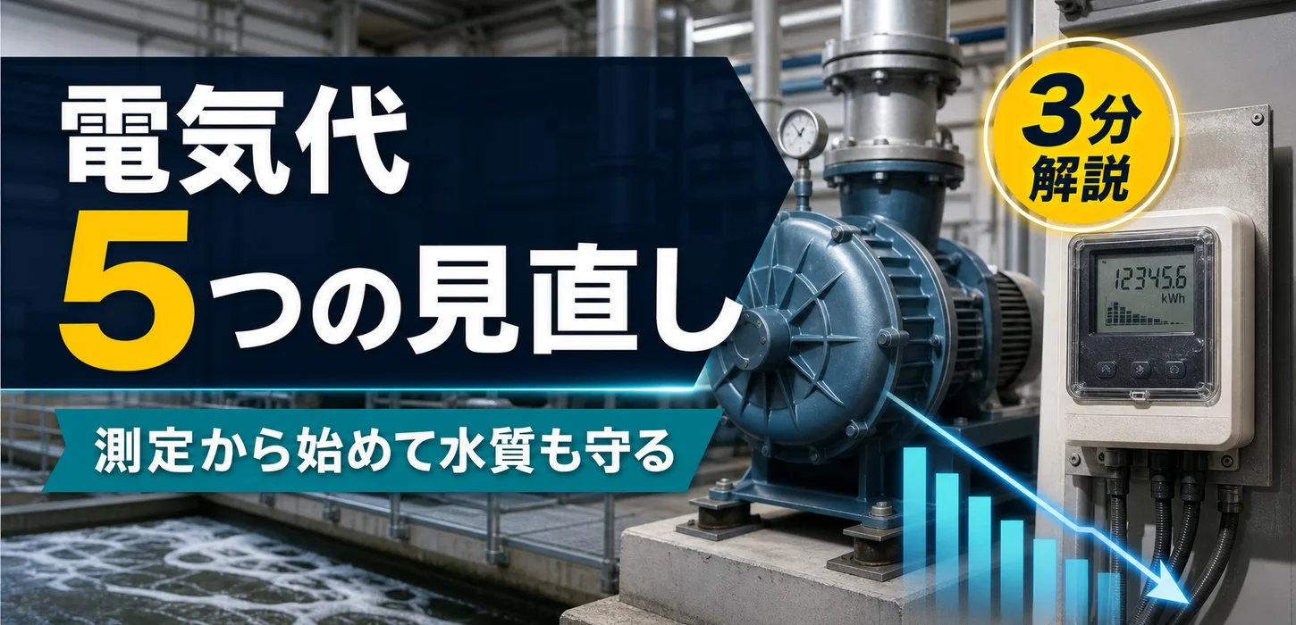 排水処理設備の電気代を削減する運転改善のポイント