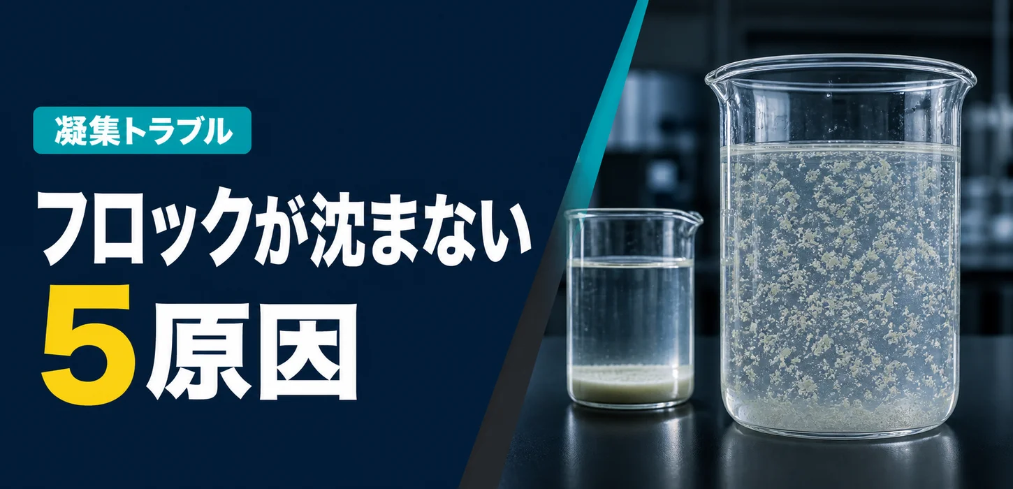 水性塗料排水で凝集フロックができない・沈まない原因とは？凝集処理を安定させるポイント サムネイル