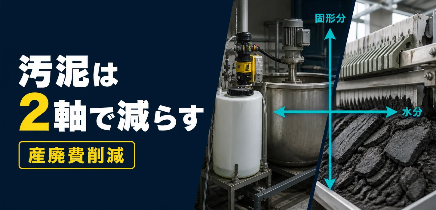 水性塗料排水の汚泥を減らすには？凝集剤使用量と産廃処分費を削減する方法