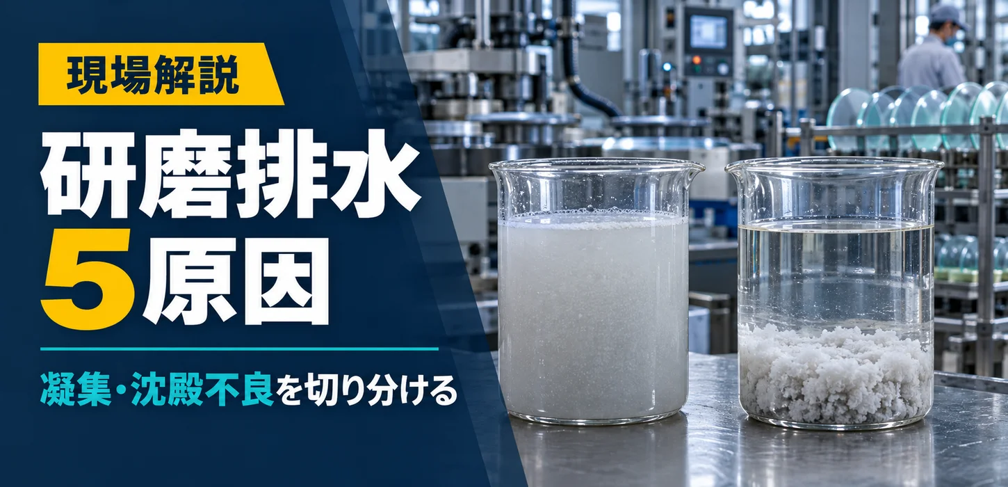 精密ガラス工場の研磨排水が処理できない原因とは？凝集・沈殿処理の改善ポイント サムネイル