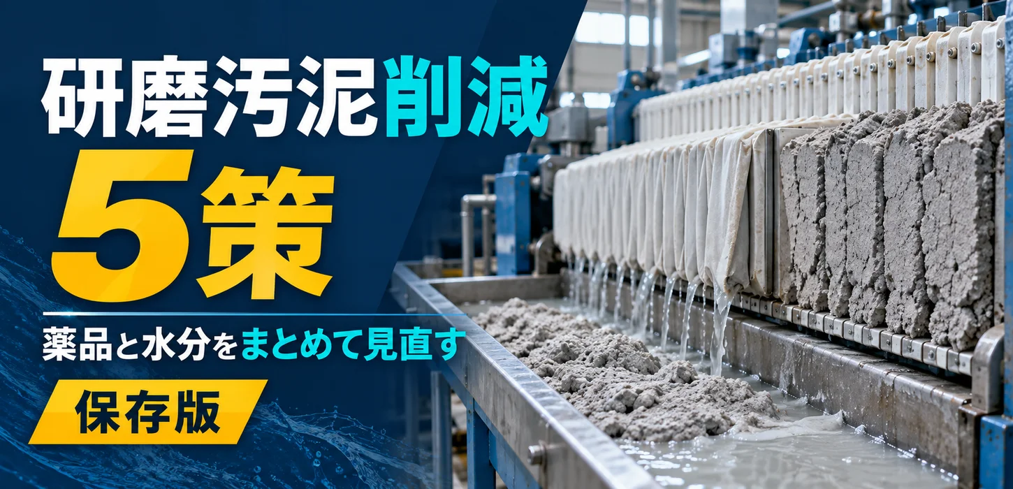 ガラス研磨排水の汚泥量を減らすには？薬品使用量と産廃コストを削減する5つの方法