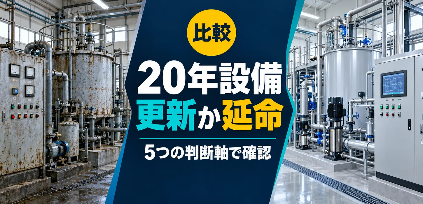 精密機器工場の排水処理設備、20年以上使っていませんか？更新・延命を判断するチェックポイント