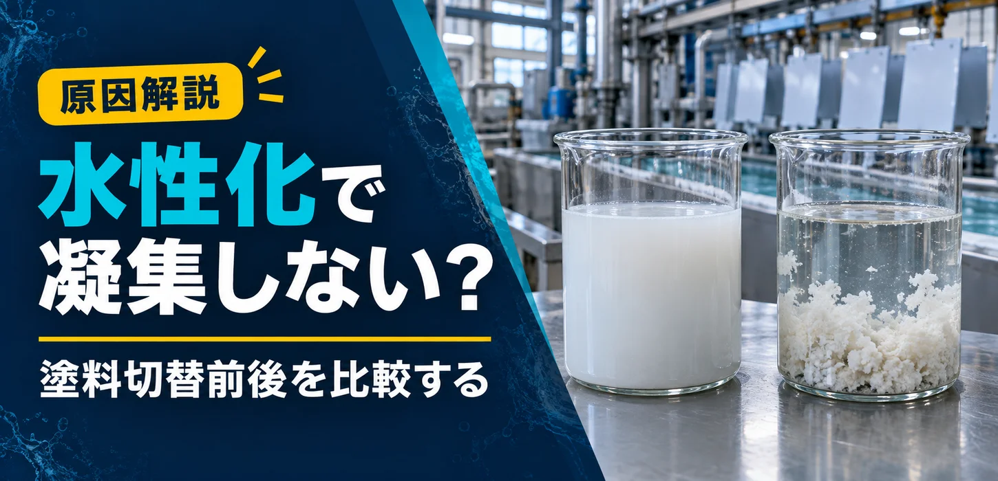 水性塗料に変えたら排水処理が難しくなった？水性塗料排水が凝集しにくい理由と対策