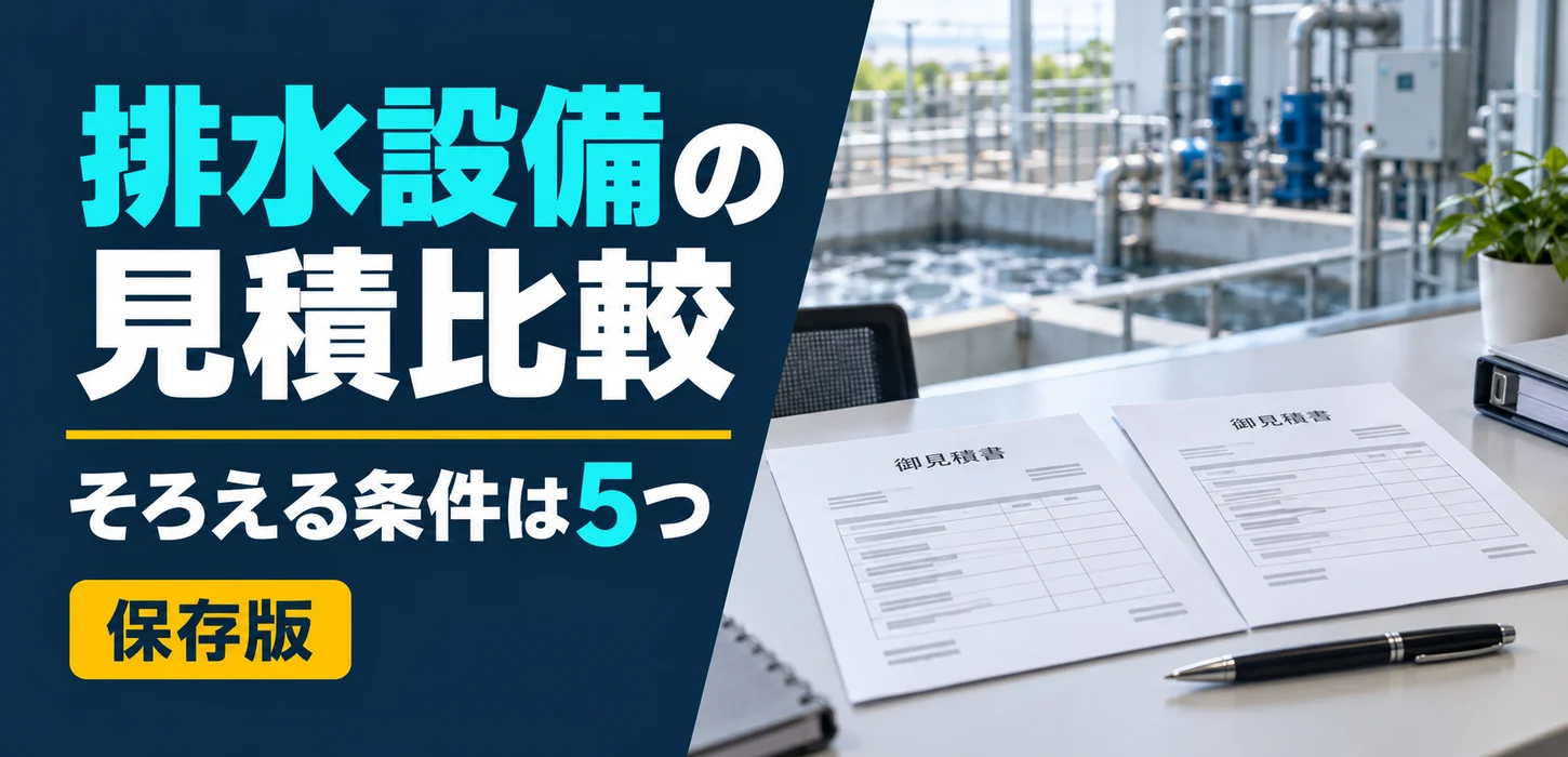 排水設備の見積を比べられないときに｜総務担当者のための比較表の作り方