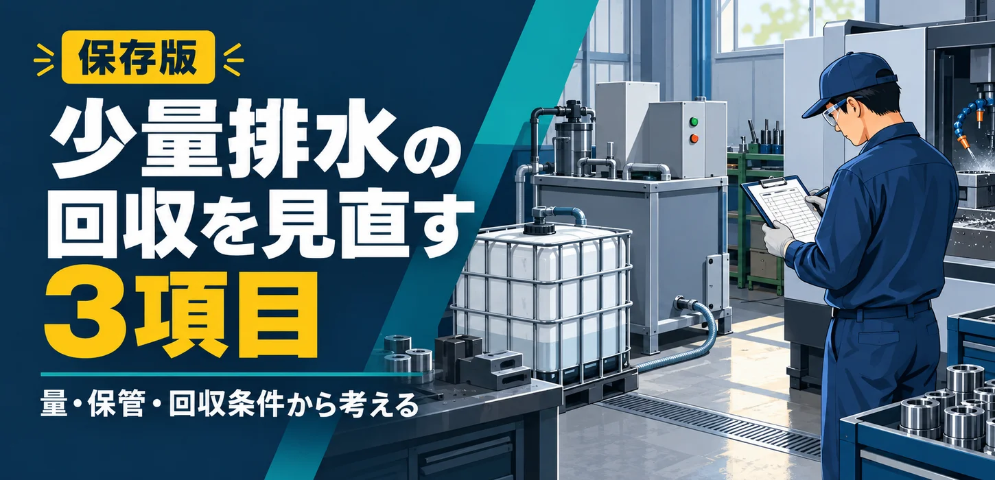 排水は少量なのに回収が多い｜小さな工場の保管・処理の見直し方 サムネイル