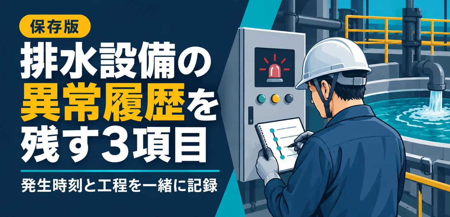 排水設備の異常履歴が残っていない｜トラブル相談に使える記録のまとめ方 サムネイル
