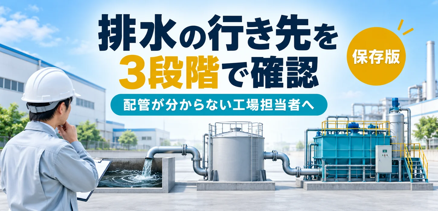 工場の排水がどこへ流れるか分からない｜設備相談前に整理する配管ルート サムネイル