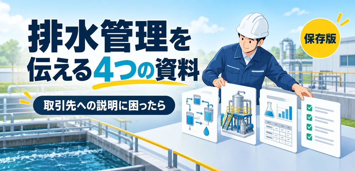 取引先から排水管理の説明を求められたら｜工場担当者がそろえる4つの資料 サムネイル