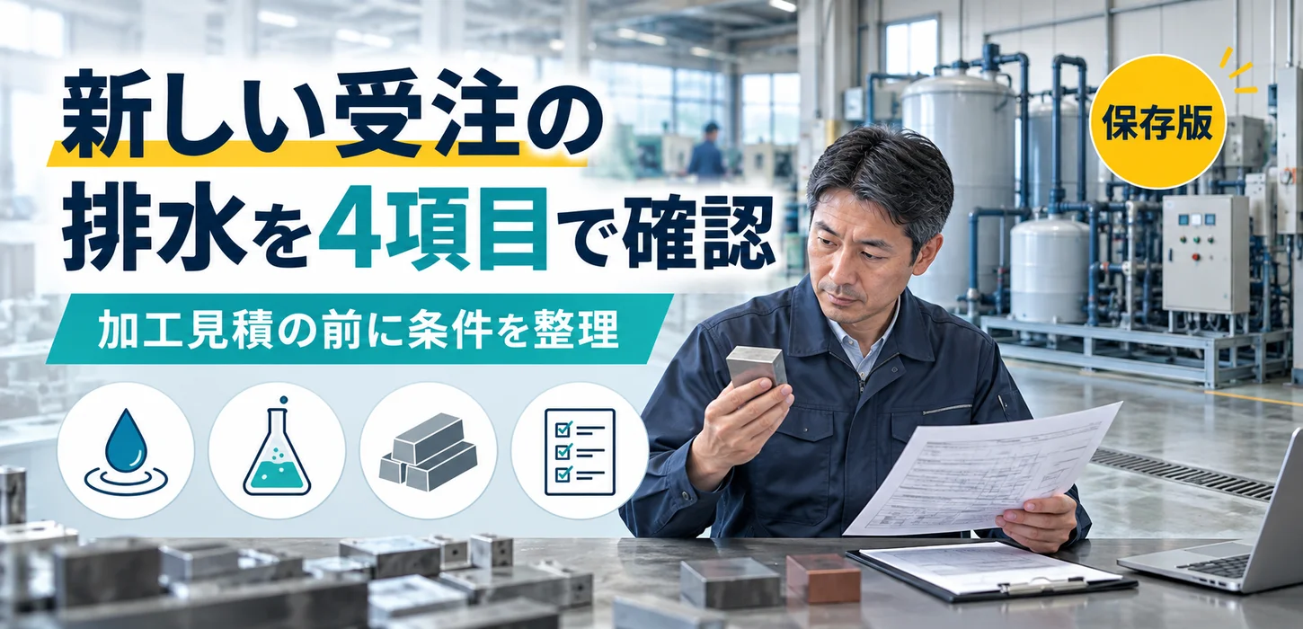 新しい加工の受注前、排水は処理できる？見積段階で確認する工程条件 サムネイル