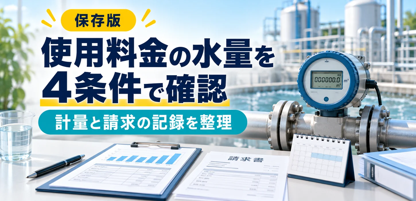 排水量に応じた使用料金をどう確認する？オンサイト方式の計量と記録の整理 サムネイル