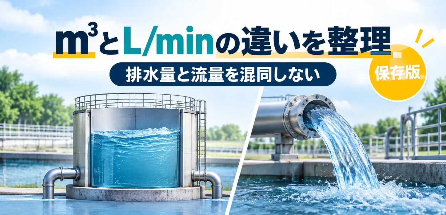排水量のm³とL/minはどう違う？設備相談で間違えない単位と流量の読み方