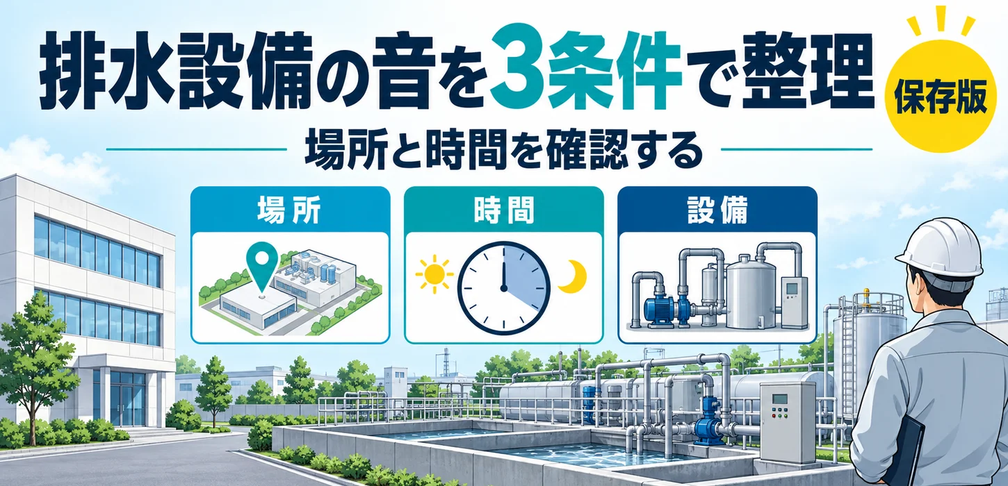 排水設備の音が気になる｜近隣や作業場所に配慮して設置条件を確認する方法