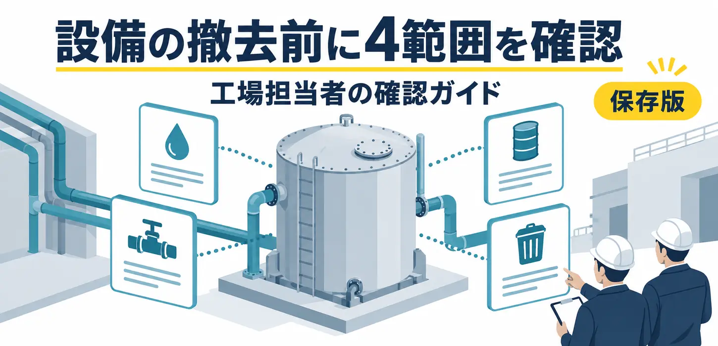 使わなくなった排水設備を撤去したい｜残液・接続・処分の確認を分ける