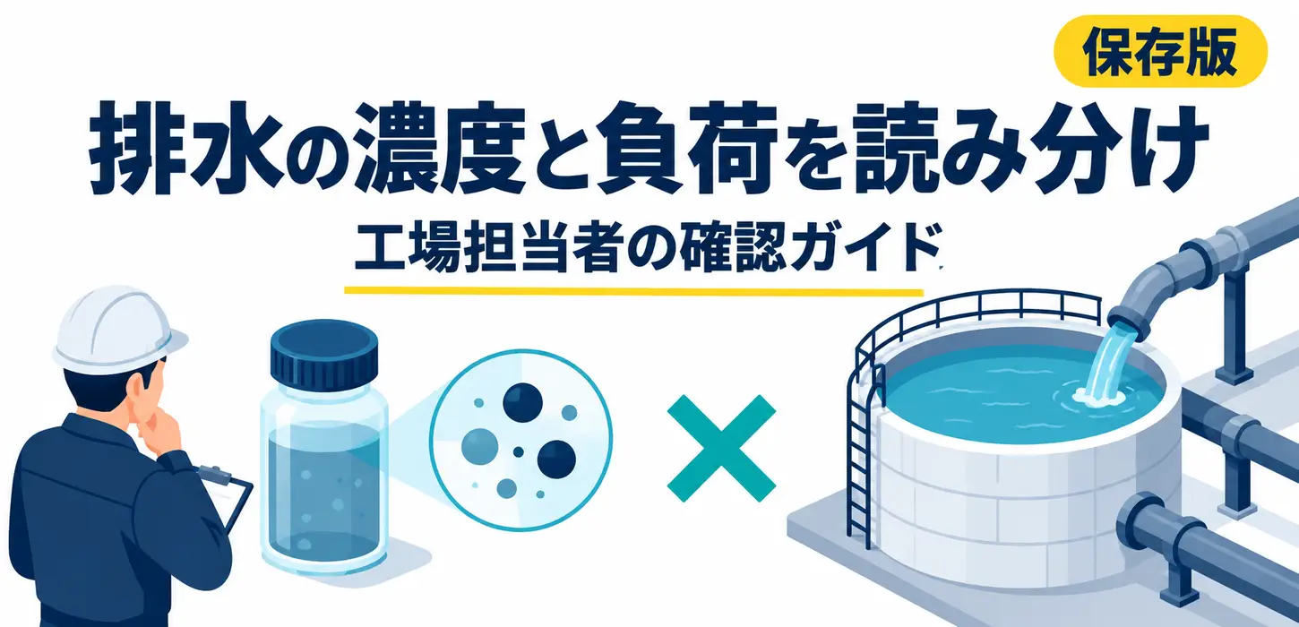 排水の濃度と負荷量はどう違う？mg/Lと1日量を分けて読む基本