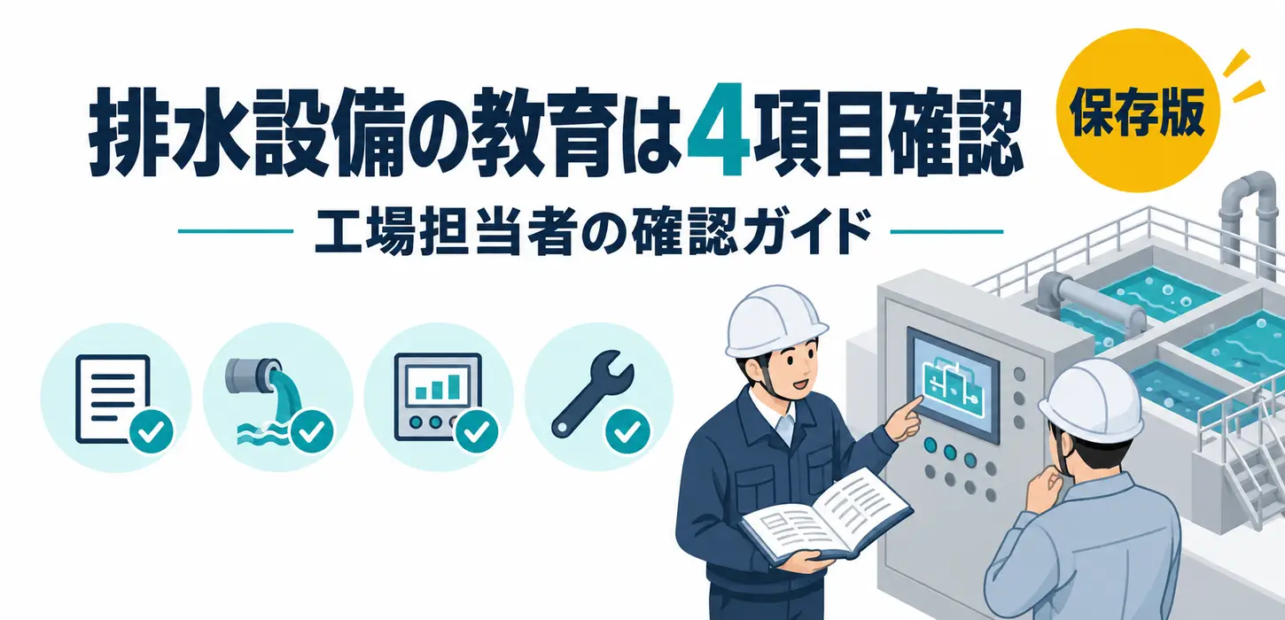 排水設備の操作説明を受けても不安｜一人で担当する前に確認する運転教育