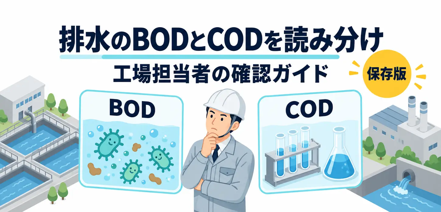 BODとCODは同じ数字で比べられる？排水分析で混同しない指標の違い
