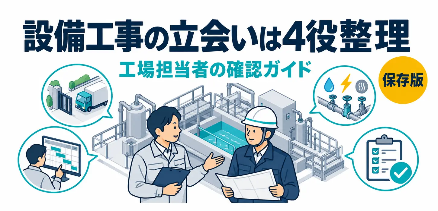 排水設備の工事、工場側は誰が立ち会う？当日の確認と判断を分ける準備 サムネイル