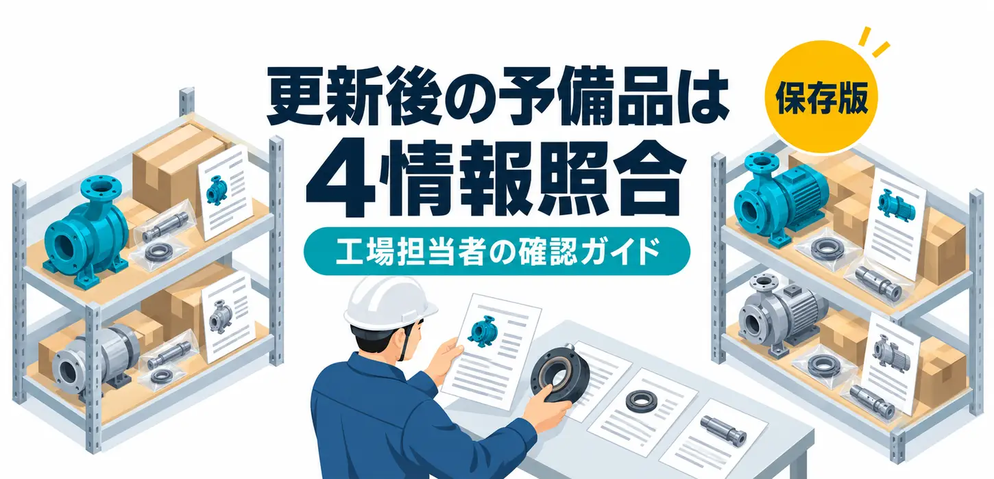 設備更新後、古い予備品は使える？排水設備の在庫を仕分ける確認方法