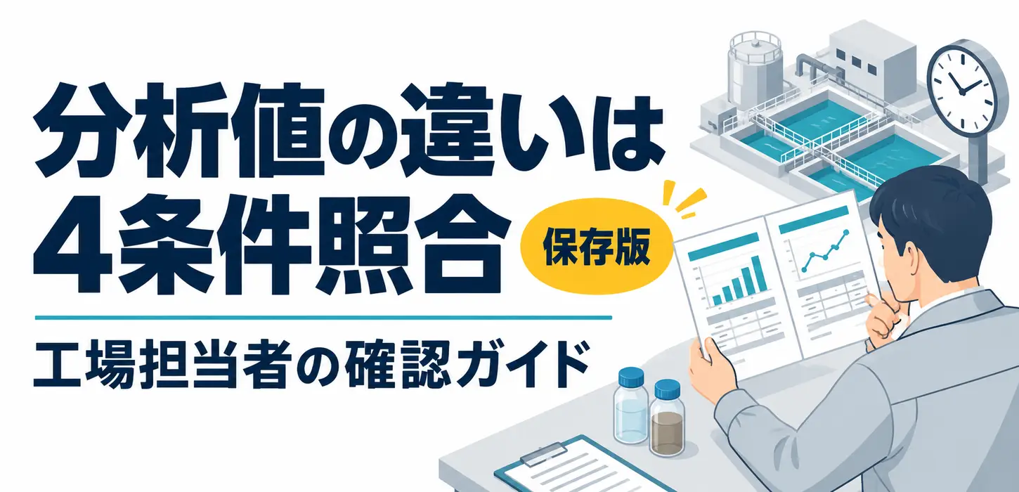 分析会社によって排水の数値が違う｜再検査を頼む前に比べる報告条件