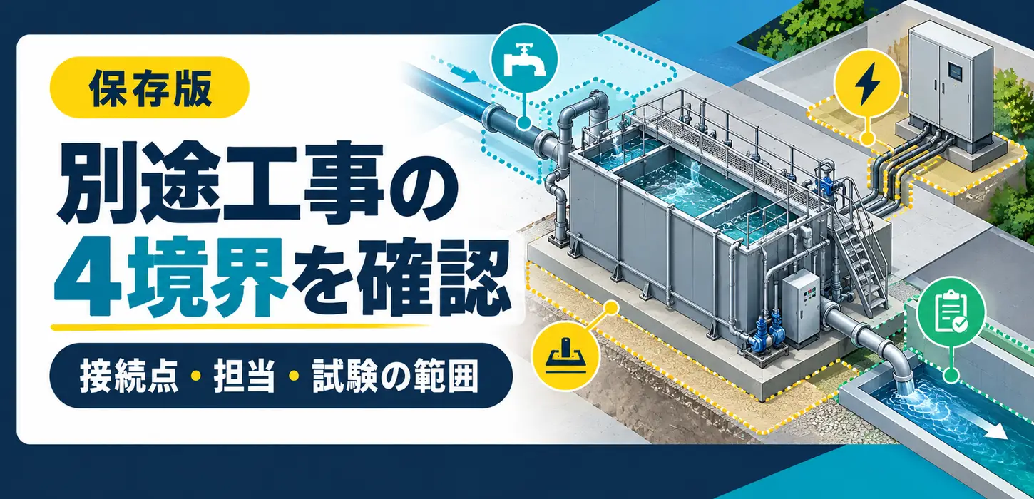 排水設備の仕様書に「別途工事」が多い｜接続範囲を発注前に確認する方法 サムネイル
