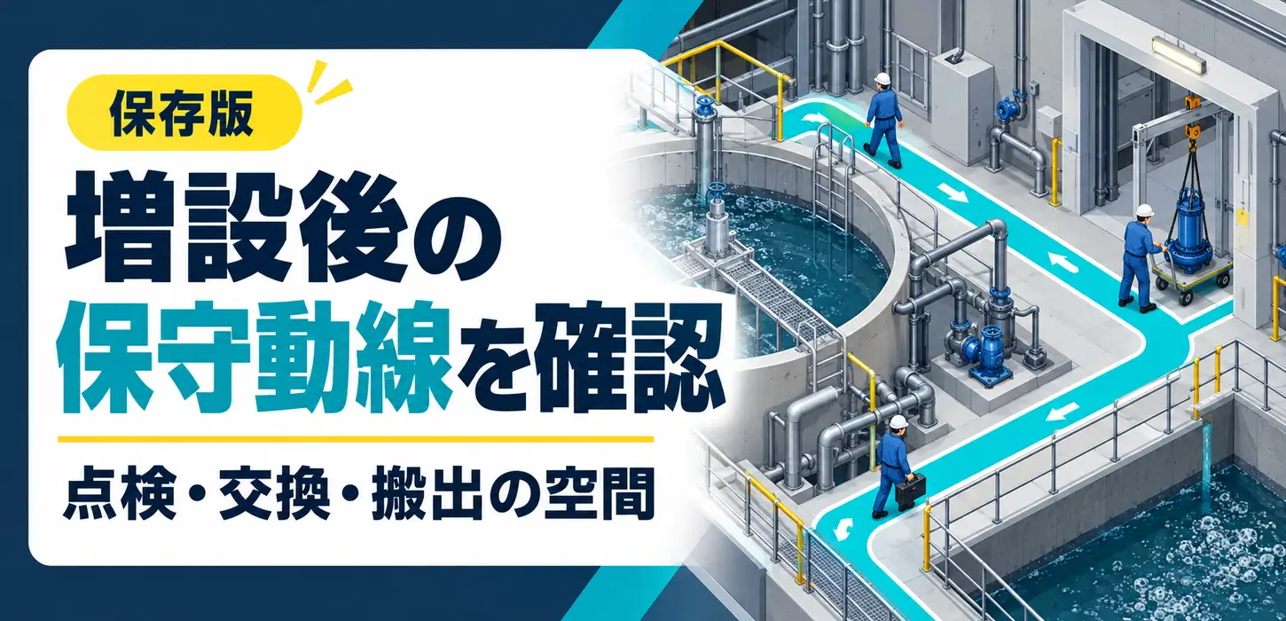 排水設備を増設すると点検に入れない｜保守動線を残す配置の相談