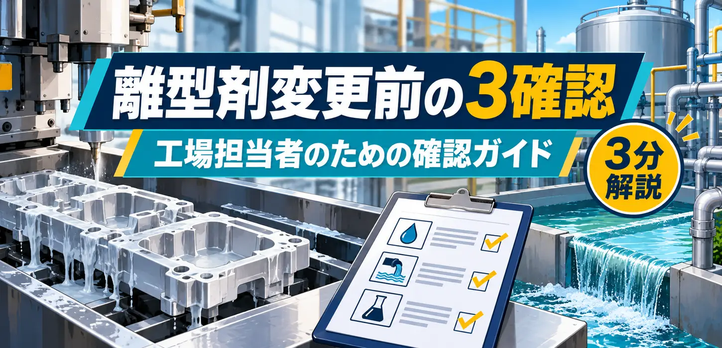 アルミ加工の離型剤を替えたい｜洗浄水と排水の条件を一緒に確認する方法