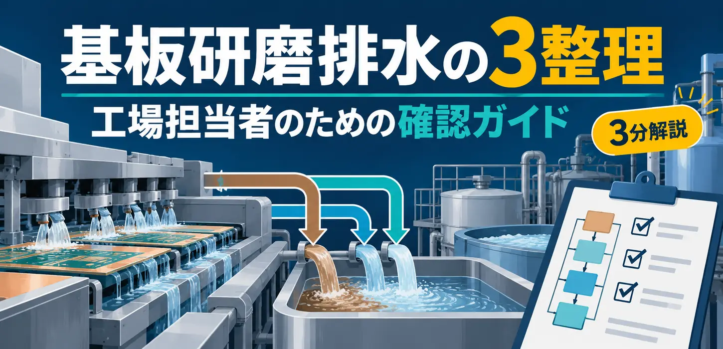 基板研磨の排水をまとめてよい？銅を含む工程と洗浄水の整理から始める相談