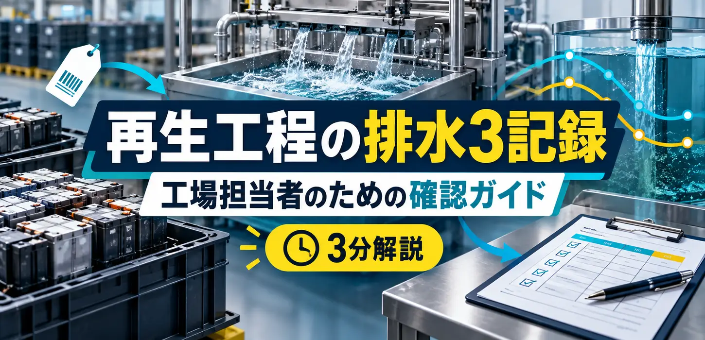バッテリー再生で排水の値が変わる｜入荷ロットと洗浄記録を結び付ける方法 サムネイル