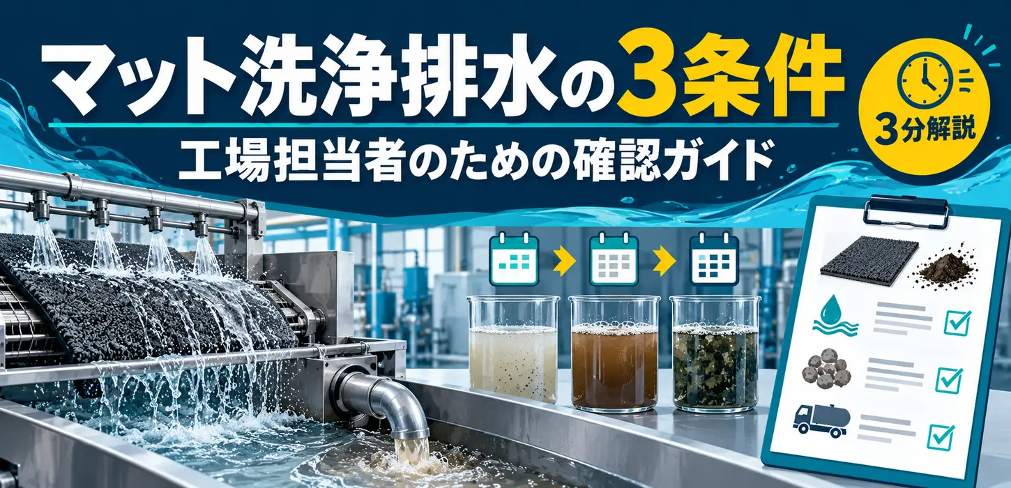 マット洗浄の排水が日によって違う｜回収先と付着物から相談条件を整理する方法 サムネイル