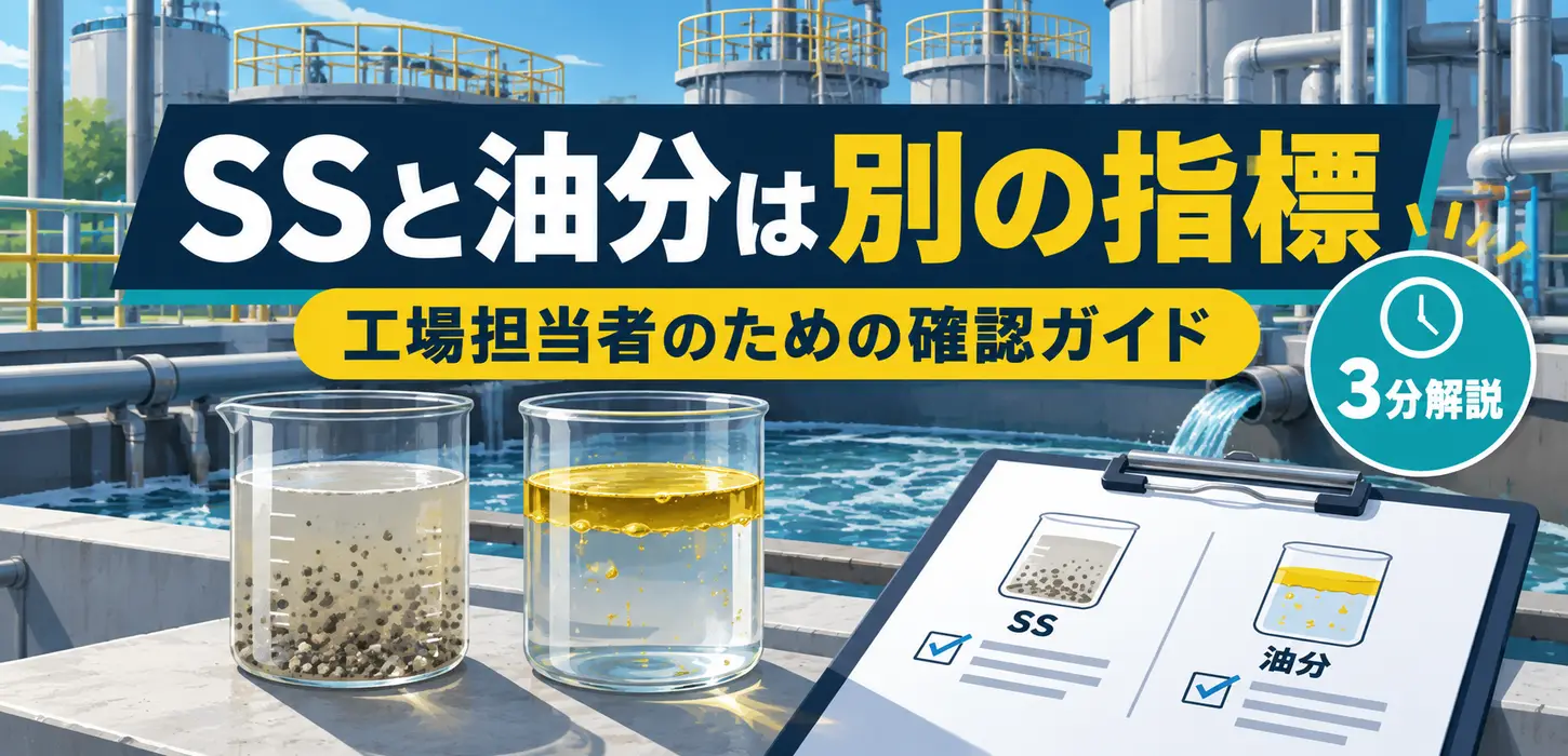 排水のSSが低ければ油分も少ない？浮遊物質と油分の分析項目を分ける基本