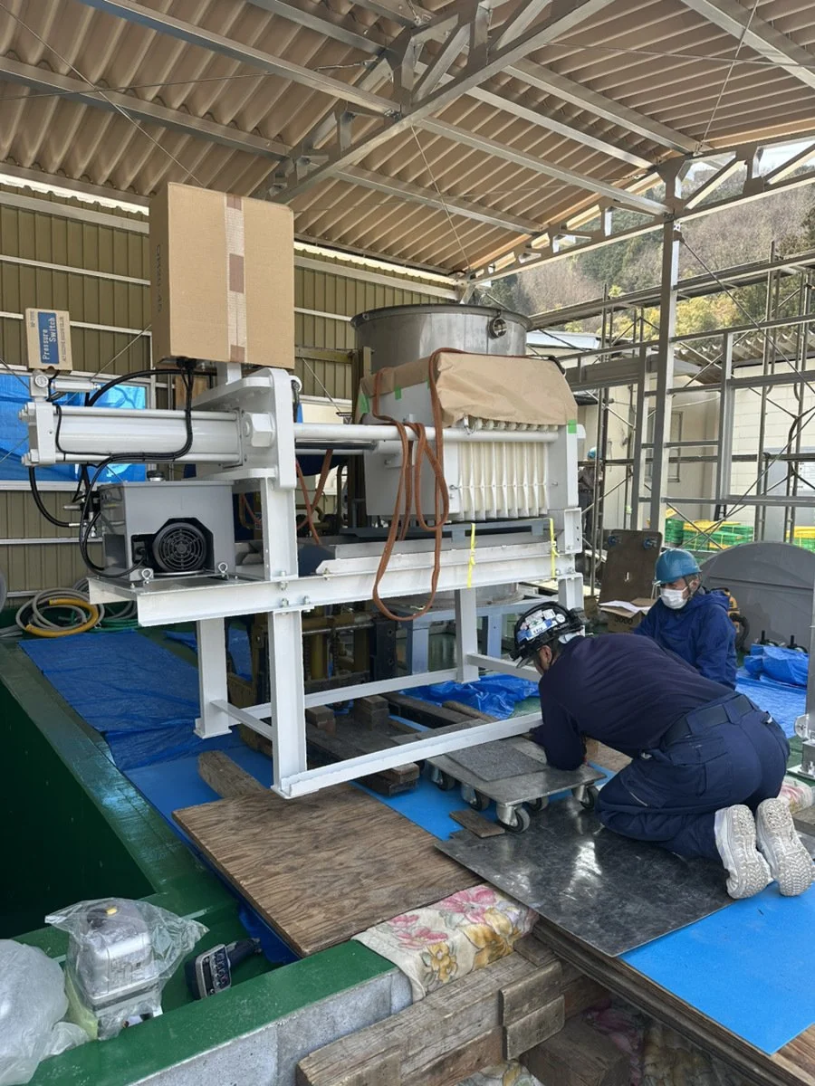 脱水機の設置工事